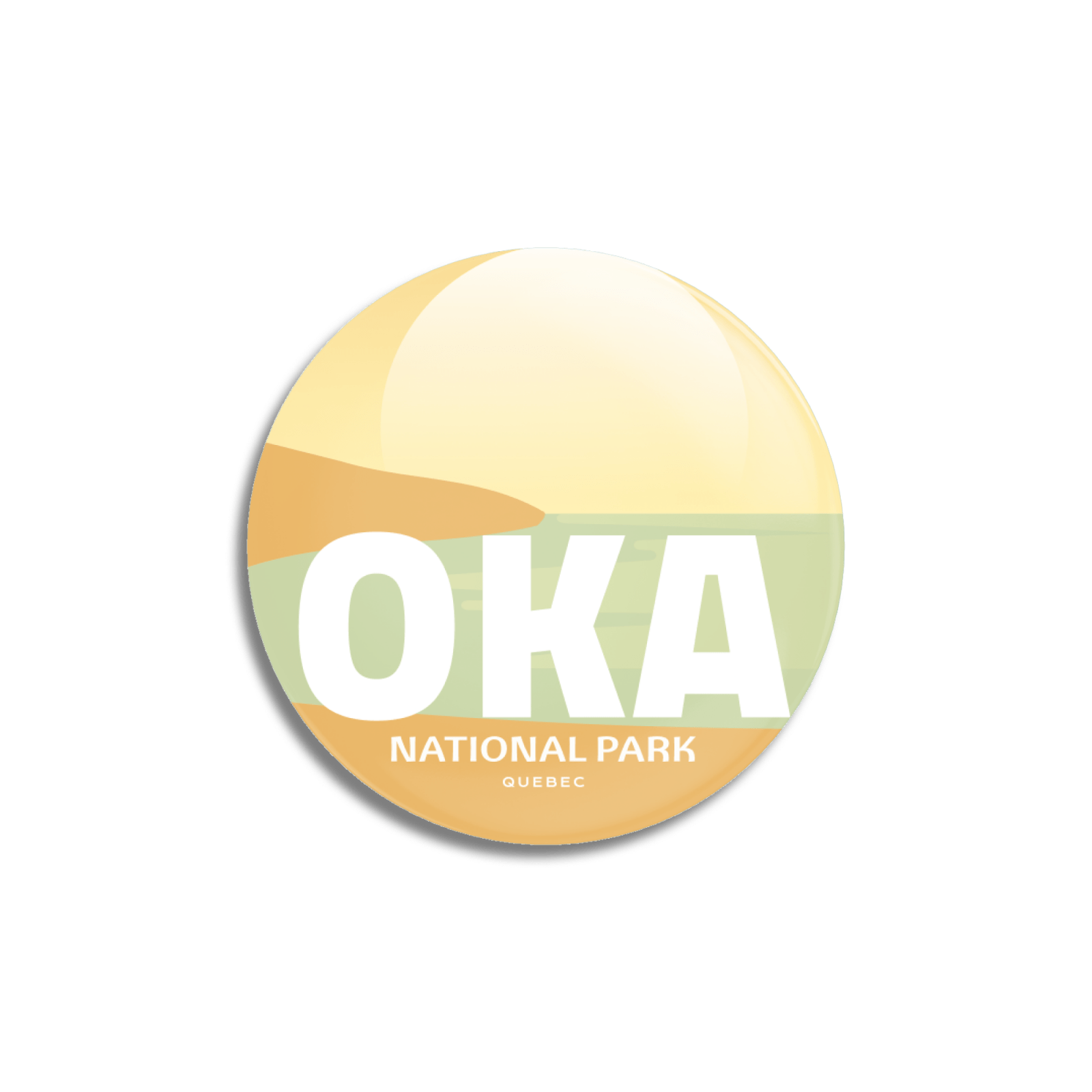 Oka National Park of Quebec Pinback Button, Canada Parks