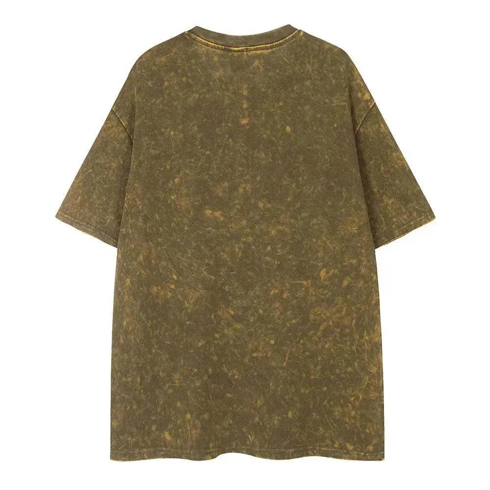 Old Washed Short Sleeve Men's Punk