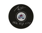 Oskar Olausson Autographed Colorado Avalanche Autograph Model Puck Inscribed 