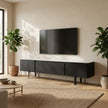 Olomouc Black and Marble Media Console