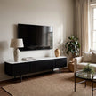 Olomouc Black and Marble Media Console