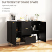 Ellis Modern Kitchen Buffet/Hallway Cabinet with 3 Drawers-Black
