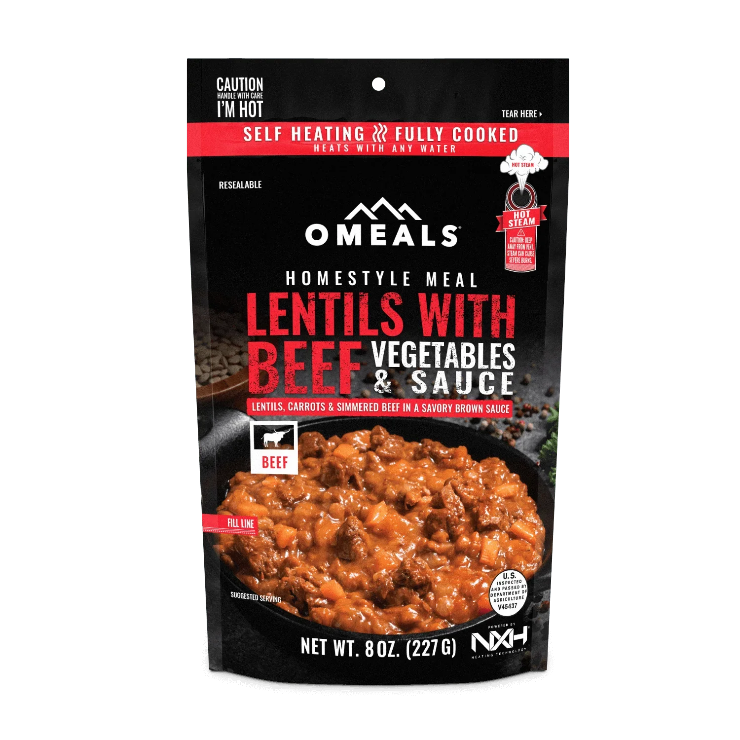 OMEALS Lentils with Beef