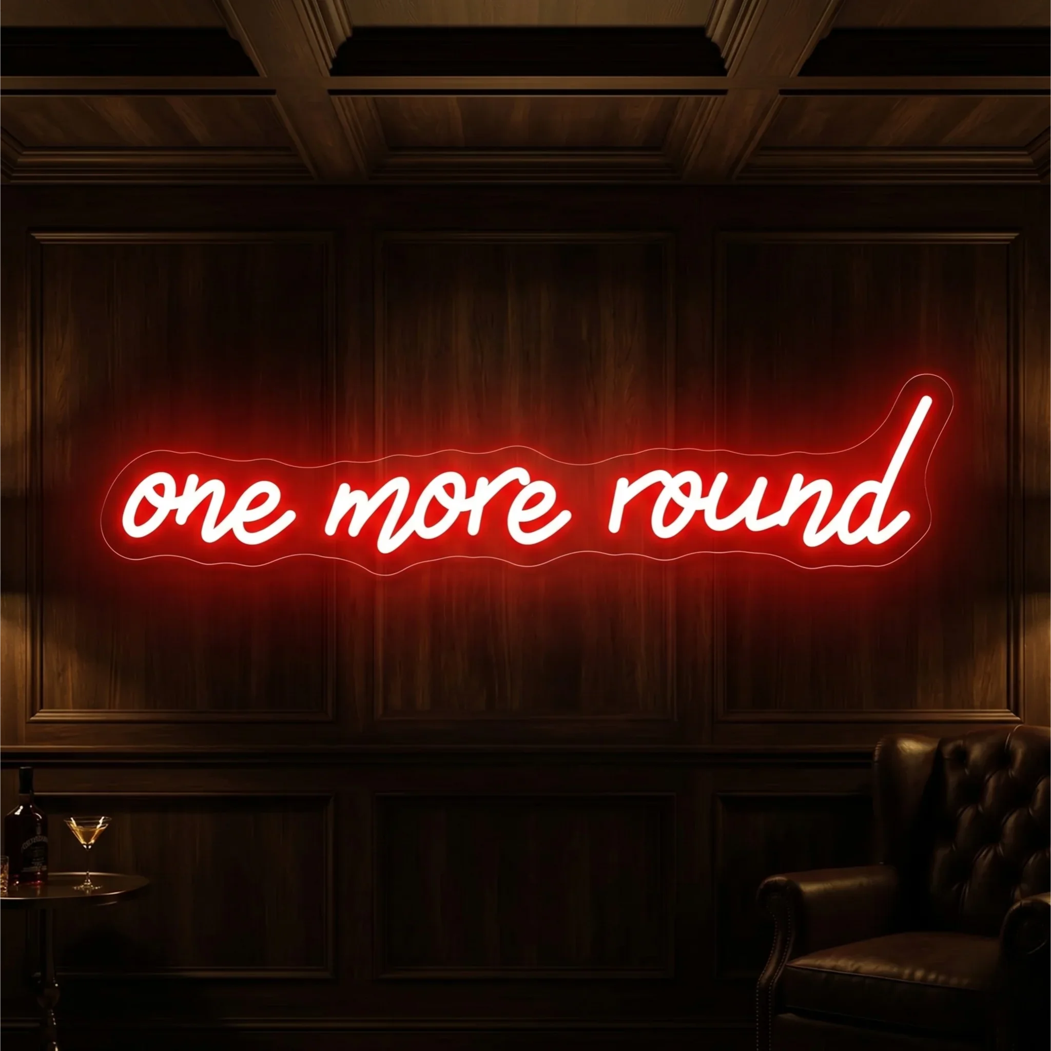 One More Round Neon Sign