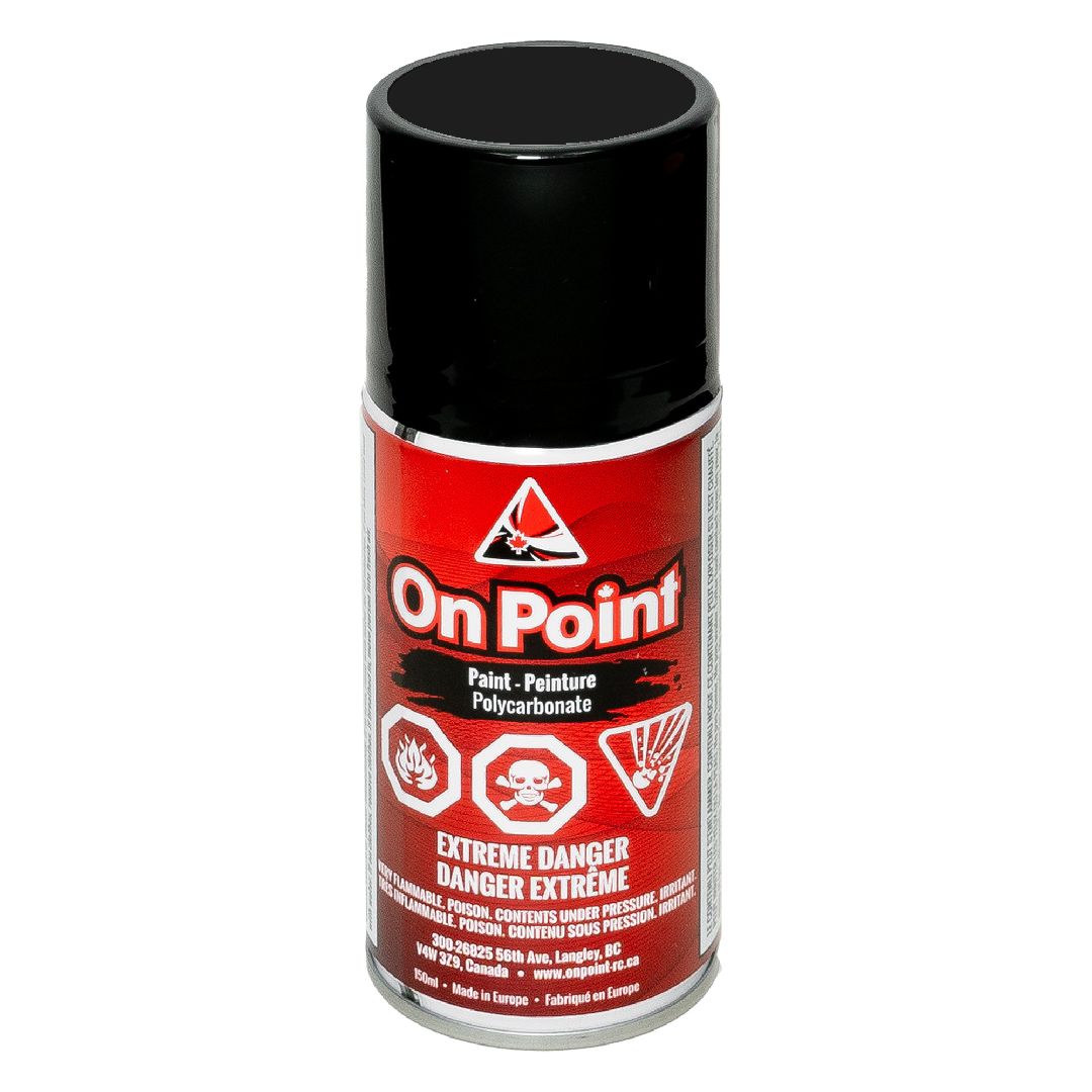 On Point Polycarbonate Spray Paint 150mL - Pure Black