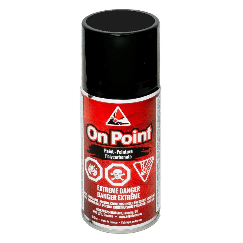 On Point Polycarbonate Spray Paint 150mL - Pure Black