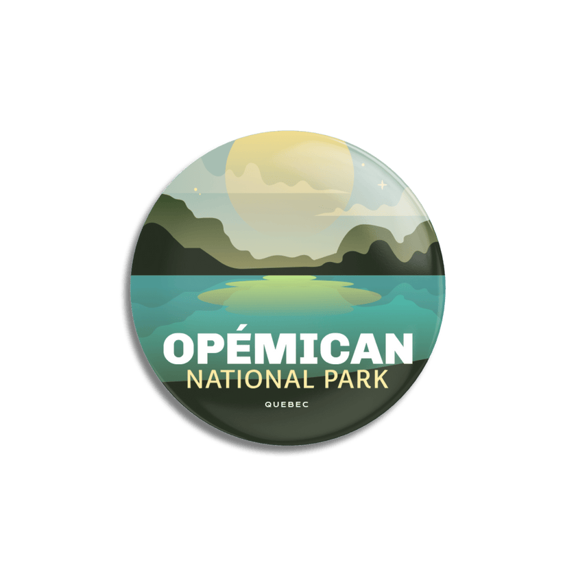 Opémican National Park of Quebec Pinback Button, Canada Parks