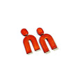 Arch Statement Earrings Handmade (Post or Clip On)- 