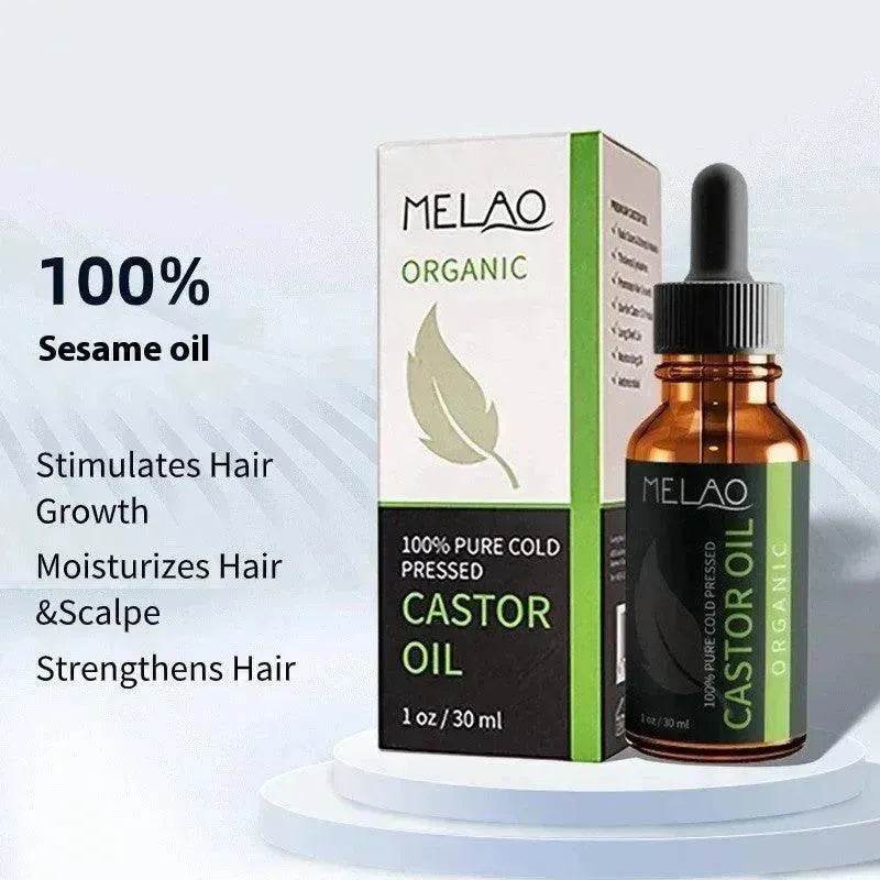 Organic Castor Oil for Hair Treatment, Repair and Nourishes Hair Follicle, Prevent Hair Loss