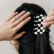Top Knottt Checkered Clip