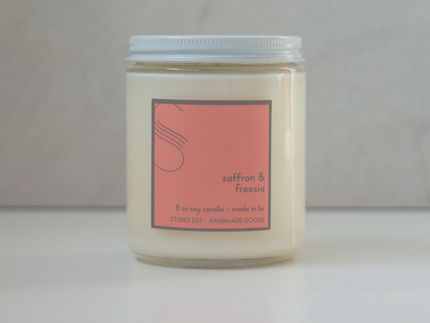 501 Saffron + Freesia 8 oz Soy Candle