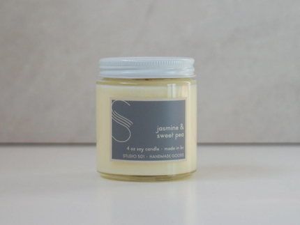 501 Jasmine + Sweet Pea 4oz Candle