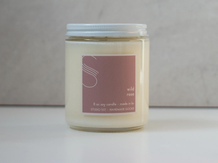 501 Wild Rose 8 oz Candle