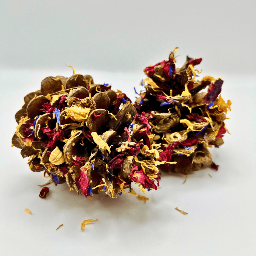 Floral-Dipped Pine Cones