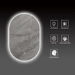 Oval Mirror, Dimmable Anti-Fog Lighted Bathroom Mirror, 3-Color Backlit