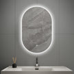 Oval Mirror, Dimmable Anti-Fog Lighted Bathroom Mirror, 3-Color Backlit