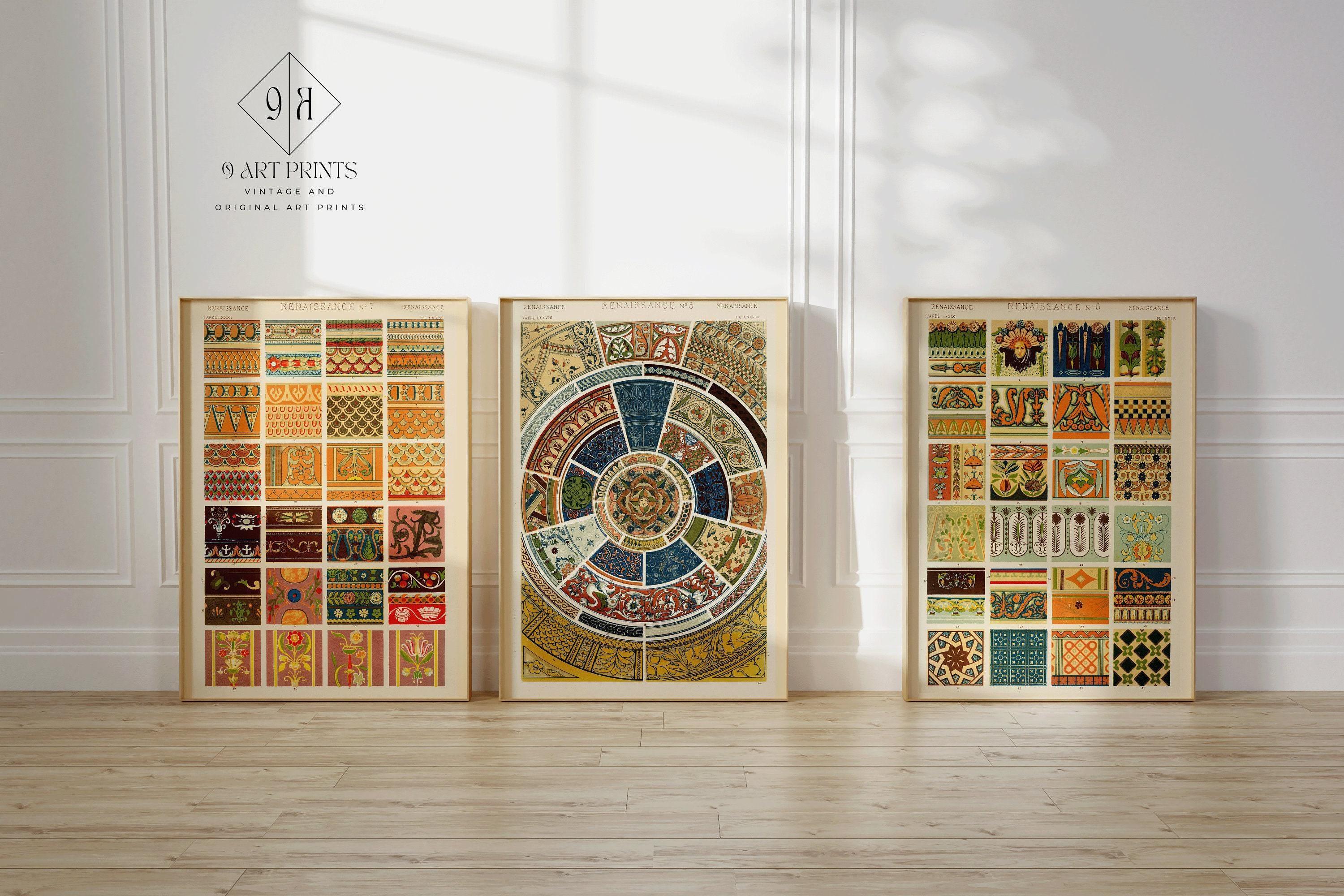 Owen Jones | STATEMENT TRIO | Vintage Pattern Art Available framed or unframed