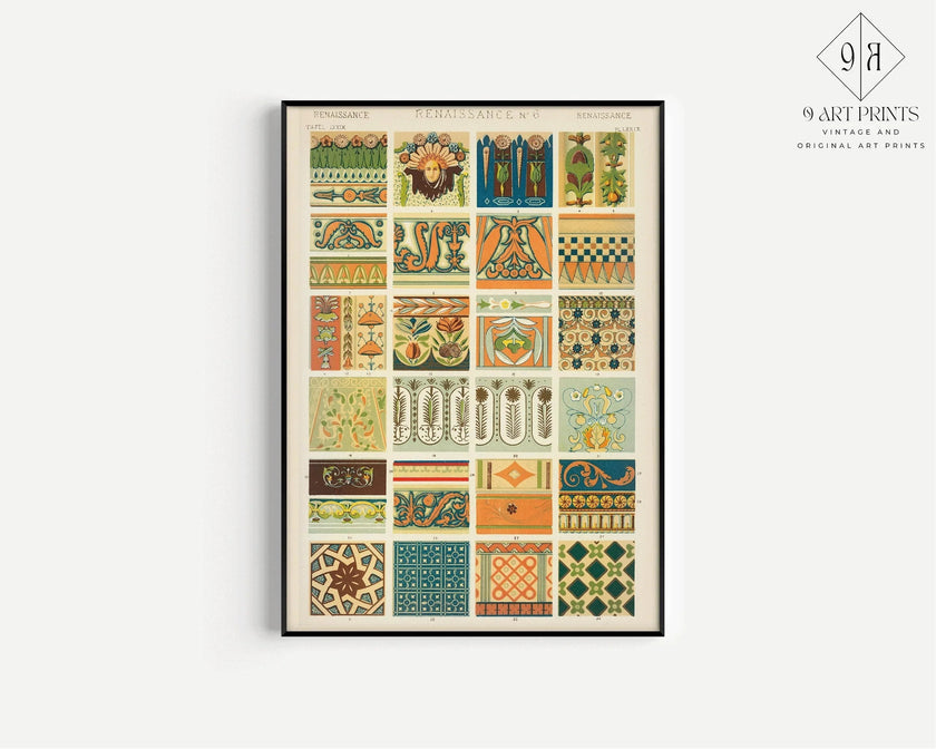 Owen Jones | STATEMENT TRIO | Vintage Pattern Art Available framed or unframed