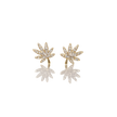 18K GOLD CANNABIS LEAF EARRING