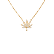 18K GOLD CANNABIS LEAF NECKLACE