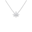 SILVER CANNABIS LEAF NECKLACE