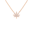 ROSE GOLD CANNABIS LEAF NECKLACE