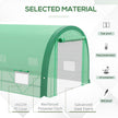 Outsunny 19.5'x10'x6.5' Upgraded Tunnel Greenhouse Mesh Door Windows 15 Plant Labels Gloves Green