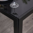 Zaya 5-Piece Rectangular Glass Dining Set for Small Spaces-Black