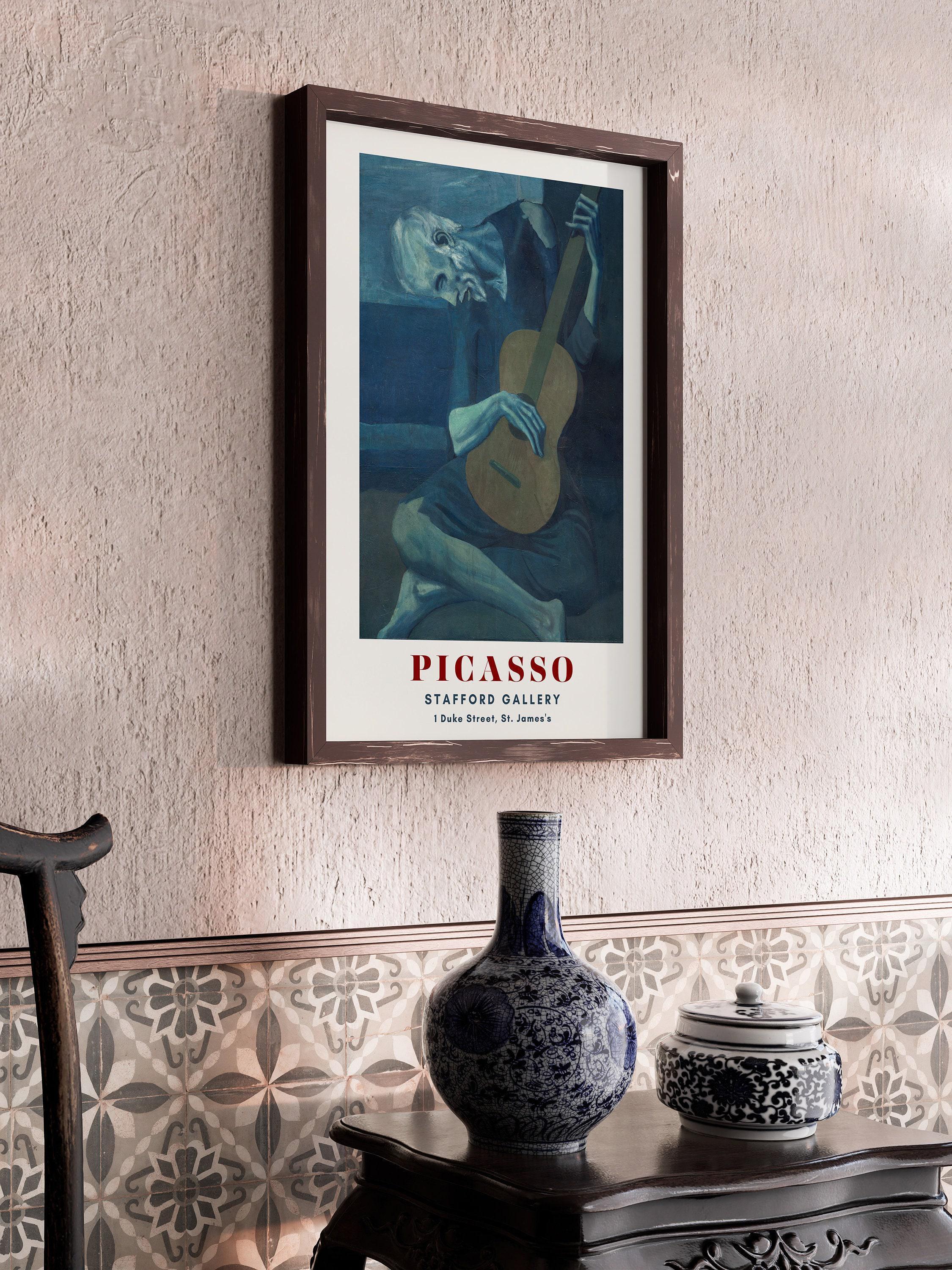 Pablo Picasso - The Old Guitarist | The Blue Period Famous Art (available handframed or unframed)