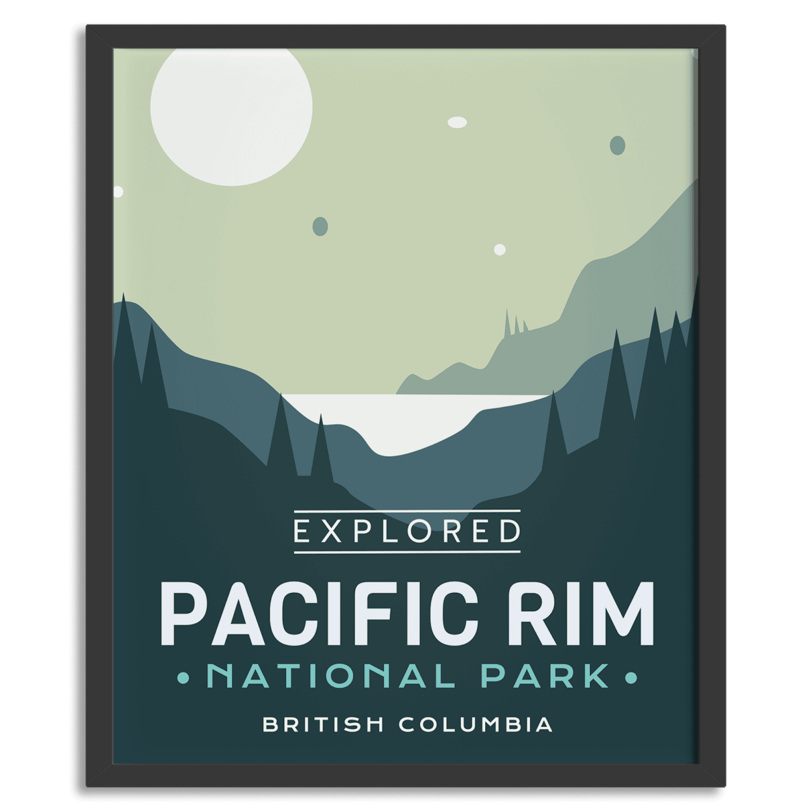 Pacific Rim National Park 'Explored' Poster, Canada Parks