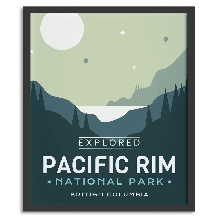 Pacific Rim National Park 'Explored' Poster, Canada Parks