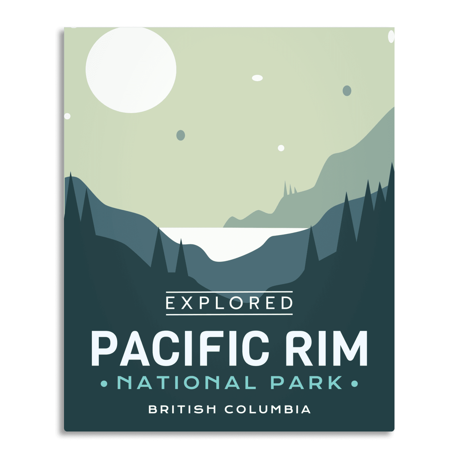 Pacific Rim National Park 'Explored' Poster, Canada Parks
