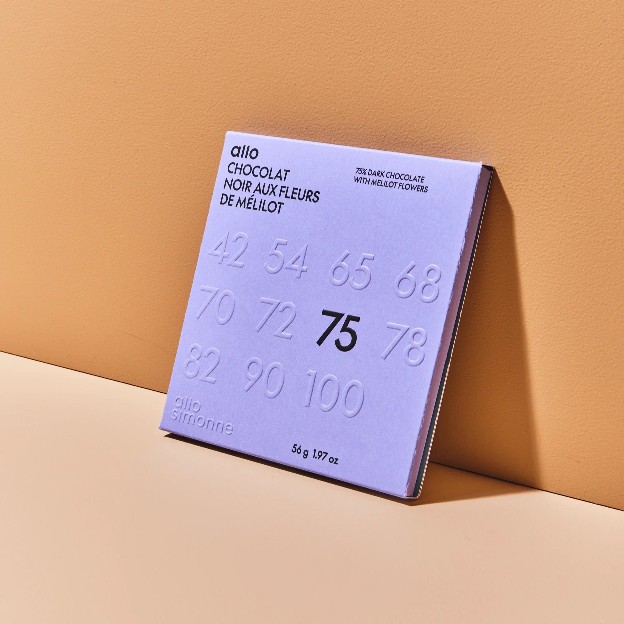 Tablette de chocolat - Chocolat noir aux fleurs de mélilot 75%