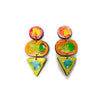 Abstract Paint Splash Earrings Handmade
