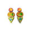 Colorful Abstract Lariat Necklace Handmade
