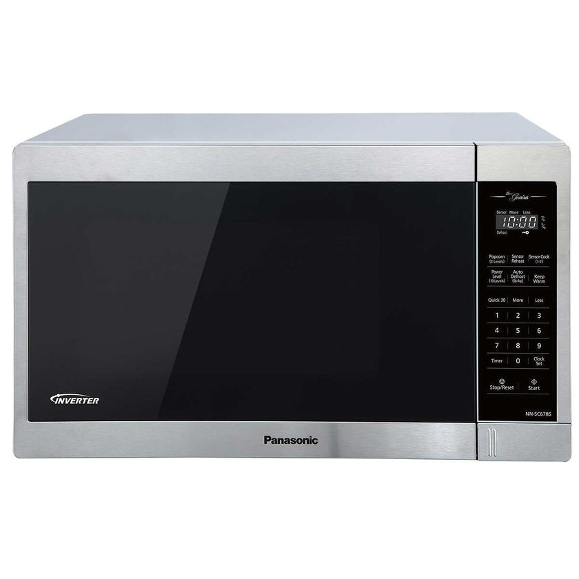 PANASONIC 1.3 CU FT Stainless Steel Genius Microwave - Refurbished with Home Essentials warranty - NN-SC678S