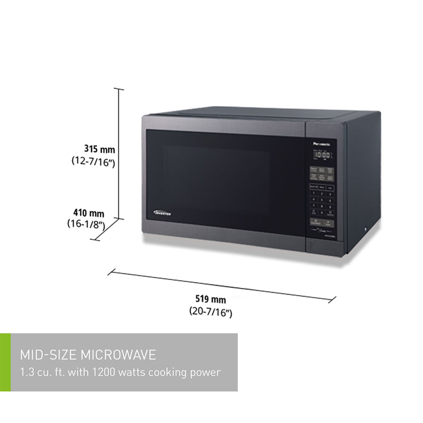 PANASONIC 1.3 CU FT Stainless Steel Genius Microwave - Refurbished with Home Essentials warranty - NN-SC678S