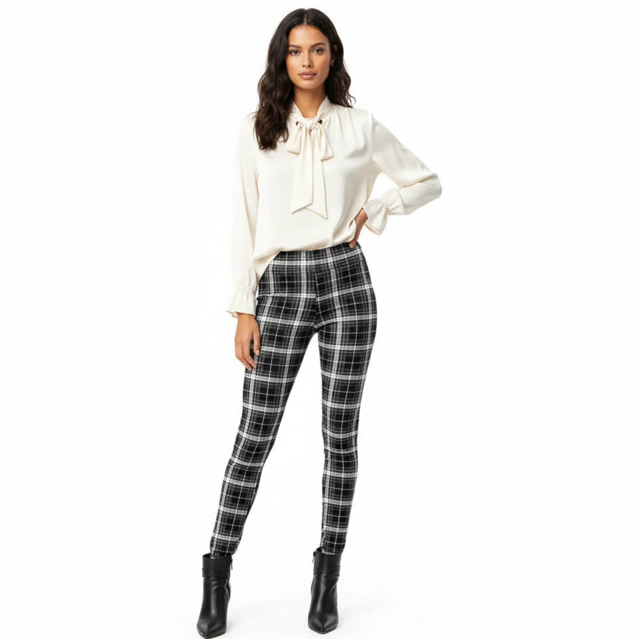 Pantalon legging noir et blanc