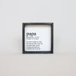 Papa Definition Wood Sign– Grandfather Gift Wall Art