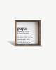 Papa Definition Wood Sign– Grandfather Gift Wall Art