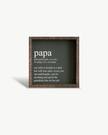 Papa Definition Wood Sign– Grandfather Gift Wall Art