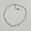 Paperclip Chain Necklace-Silver