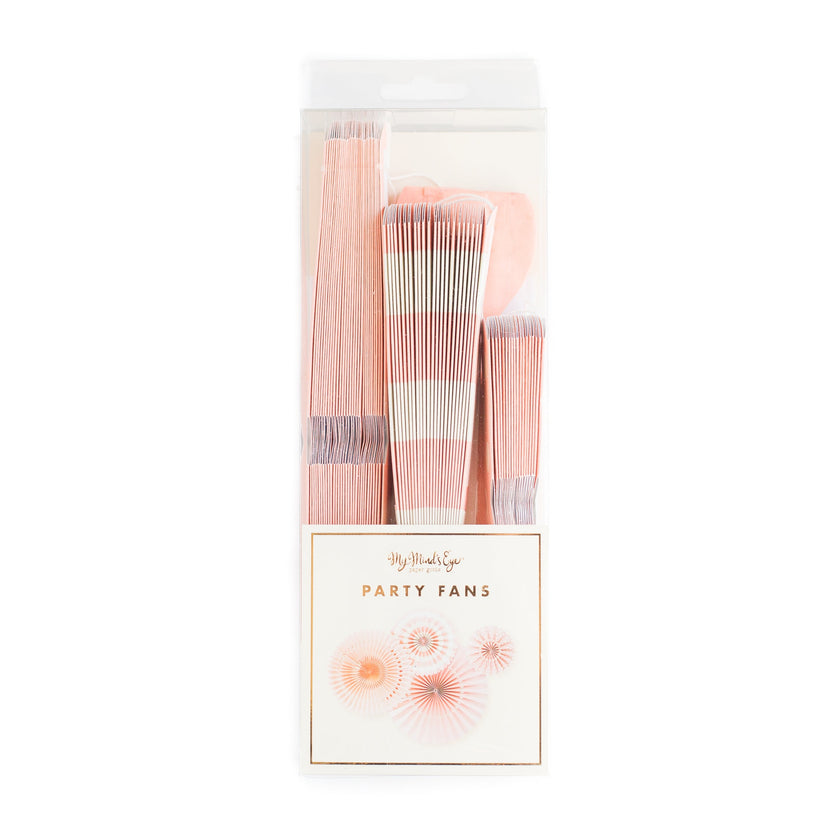 Coral Paper Fans (SET OF 4)