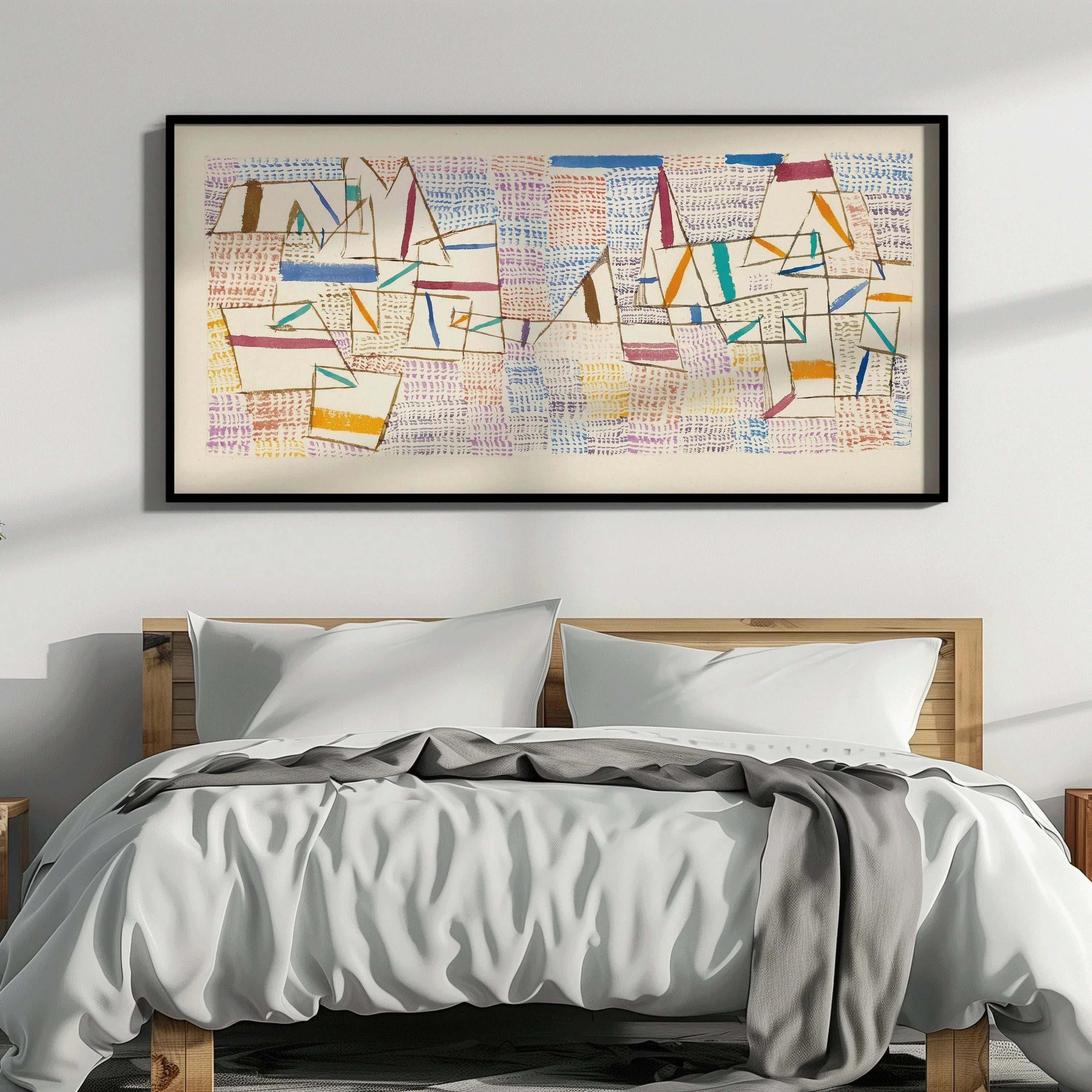 Paul Klee 'A Cote de Provence' Abstract Art Print: Wide Panoramic (2x1)