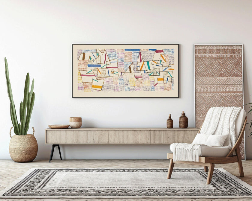 Paul Klee 'A Cote de Provence' Abstract Art Print: Wide Panoramic (2x1)