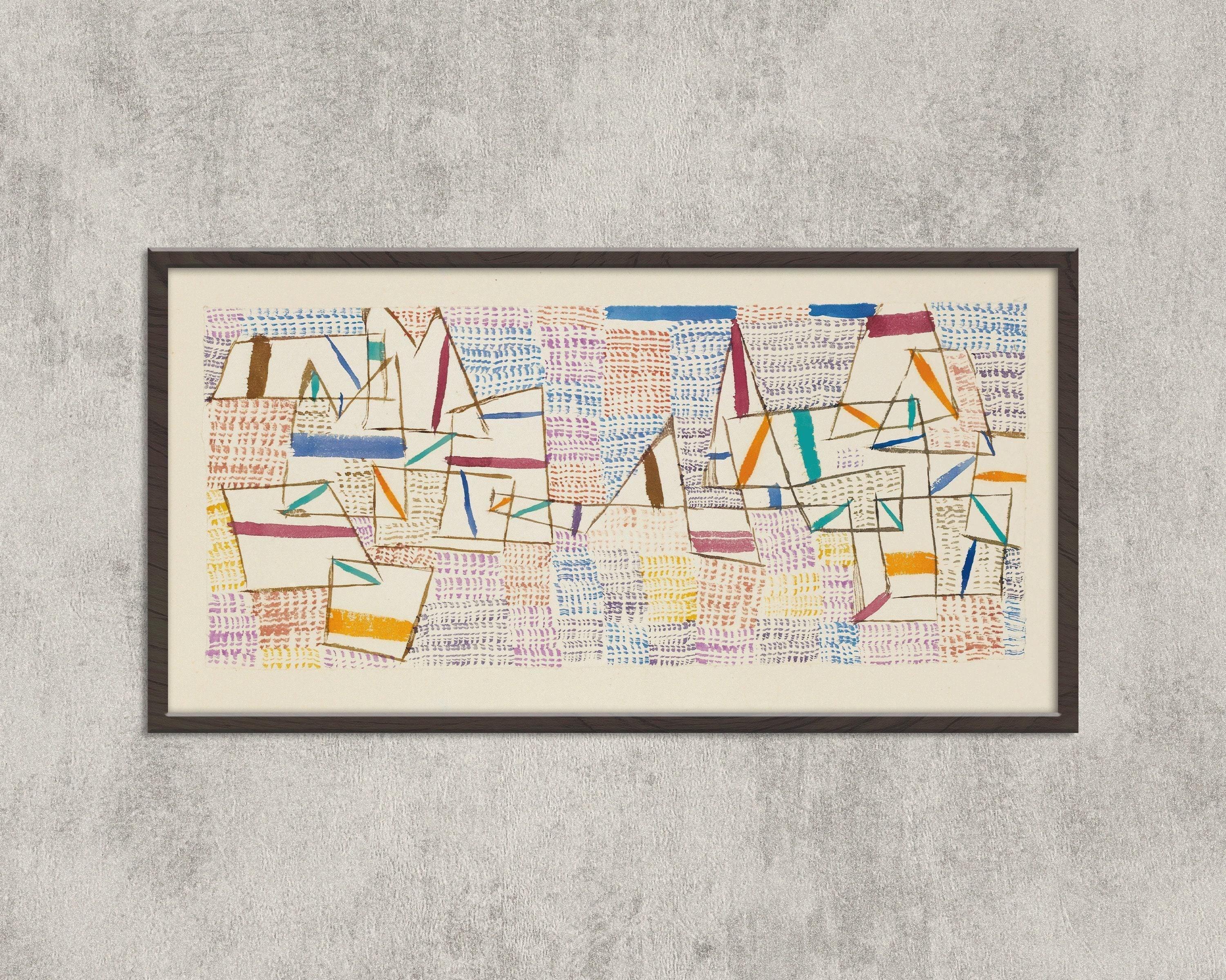 Paul Klee 'A Cote de Provence' Abstract Art Print: Wide Panoramic (2x1)