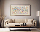 Paul Klee 'A Cote de Provence' Abstract Art Print: Wide Panoramic (2x1)