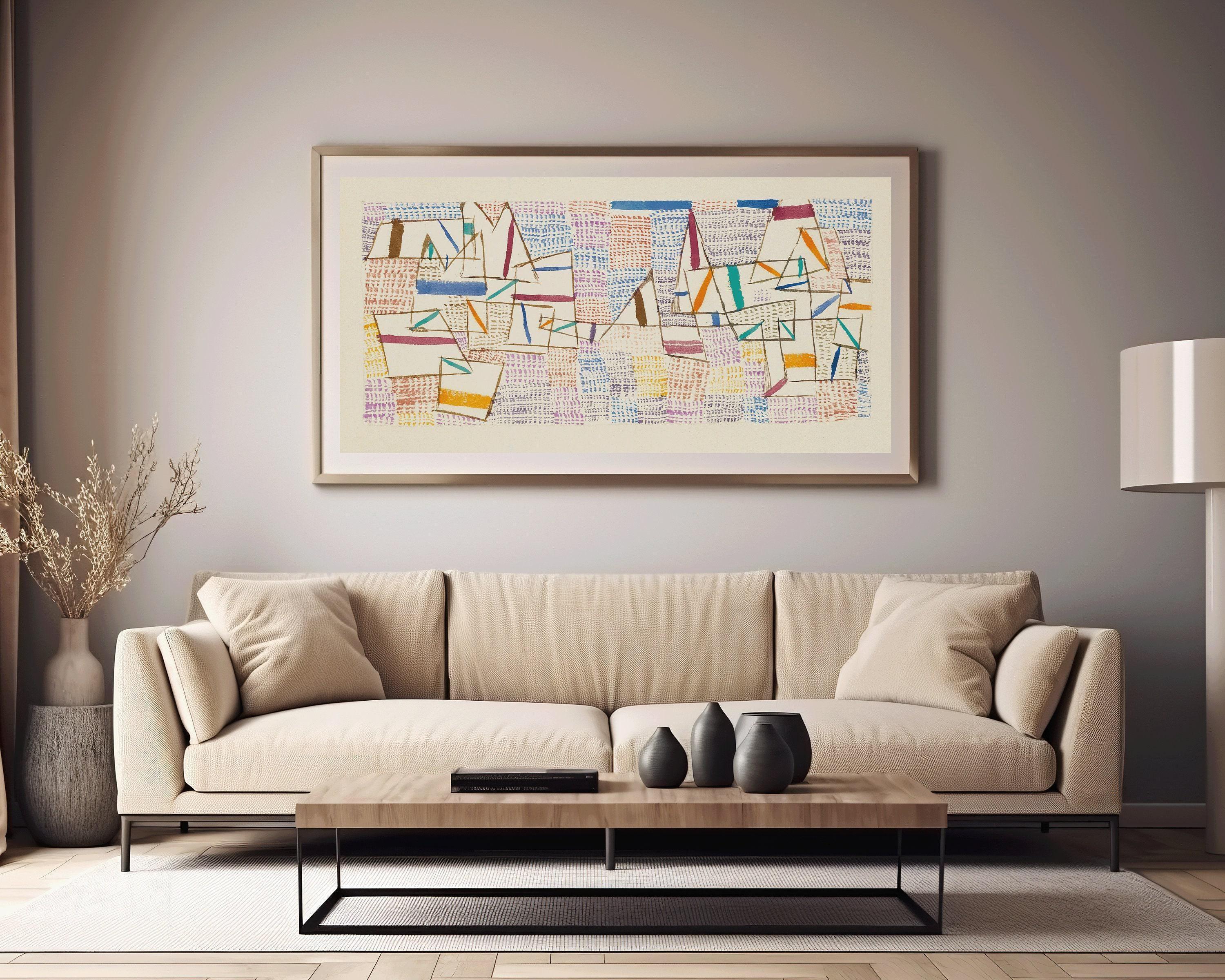 Paul Klee 'A Cote de Provence' Abstract Art Print: Wide Panoramic (2x1)