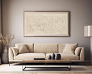 Paul Klee 'About the Town' Print: Beige Abstract Panoramic Sketch Art (2x1)