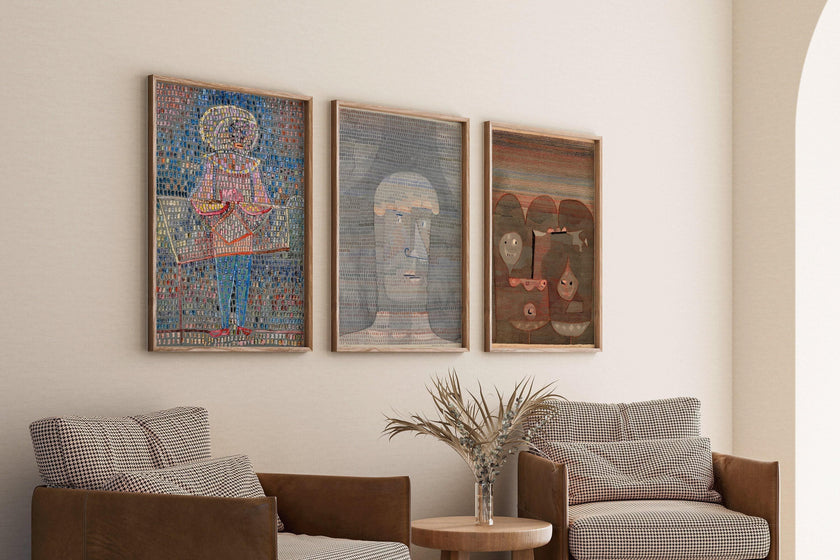 Paul Klee Art Print Trio: Vintage Abstract Giclee Fine Art